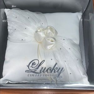 NWT Lucky Collections Ring Bearer Satin Pillow